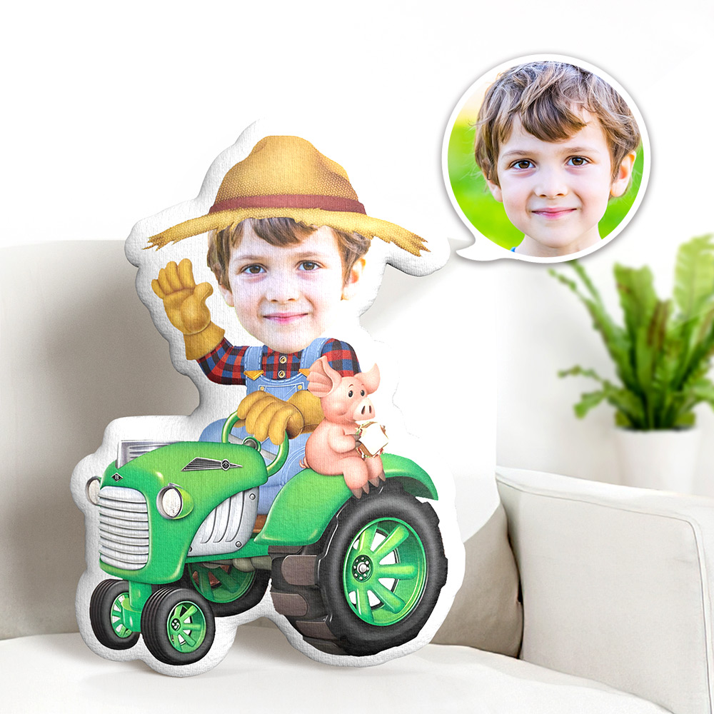 Benutzerdefinierte Minime Kissen Bauer Auto Lkw Gesichtskissen Gesicht Körperkissen Personalisierte Puppe - dephotoblanket