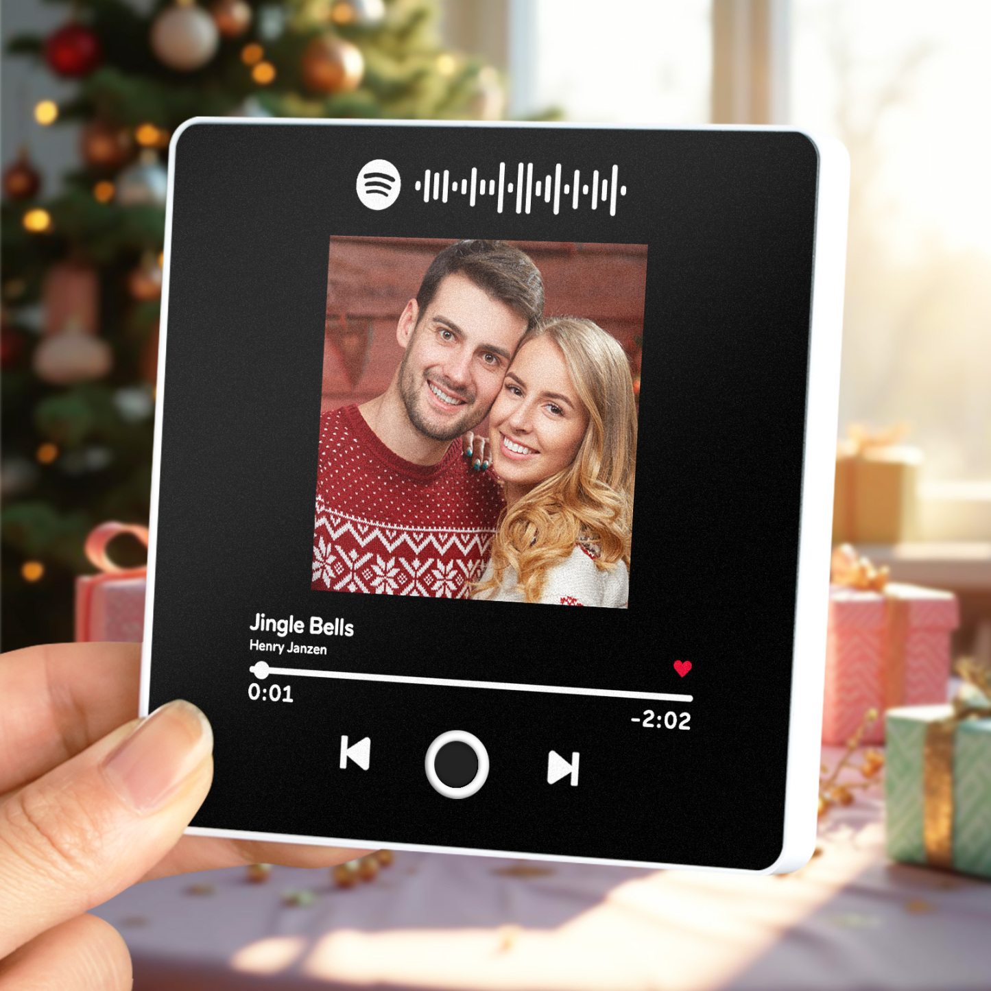 Bunter Rahmen, Personalisierter Album-kühlschrankmagnet, Kann Lieder Abspielen, Individueller Musik-kühlschrankmagnet, Weihnachtsgeschenke, Jahrestagsgeschenke - dephotoblanket