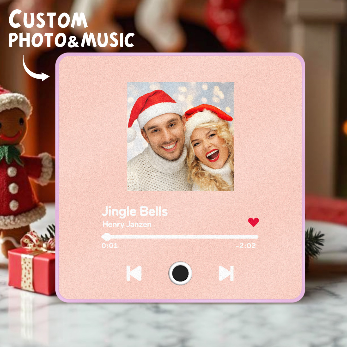 Bunter Rahmen, Personalisierter Album-kühlschrankmagnet, Kann Lieder Abspielen, Individueller Musik-kühlschrankmagnet, Weihnachtsgeschenke, Jahrestagsgeschenke - dephotoblanket