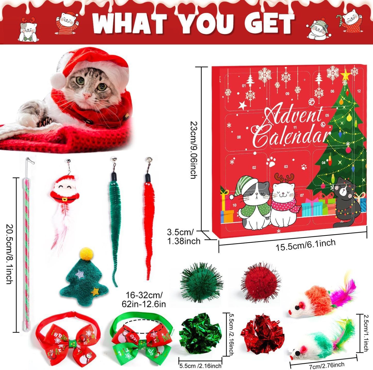 24-tägiger Adventskalender Für Hunde Mit Kauspielzeug, Quietschbällen Und Beißringen – Das Perfekte Weihnachtsgeschenk Für Kleine Und Große Hunde, Welpen Und Haustiere. - dephotoblanket