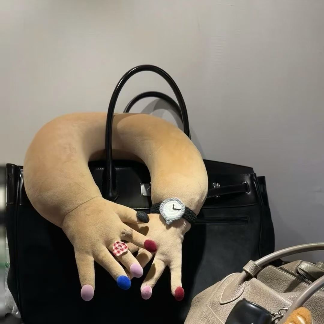 Verdicktes Nackenstützkissen, Weiches Plüsch, Lustiges Fingerkissen, Nackenkissen, Partydekoration