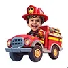 Personalisierte Foto-wasserflasche Für Kinder – Personalisierte Geschenke Zum Schulanfang Für Kinder – Feuerwehrauto-spaß Voraus - dephotoblanket