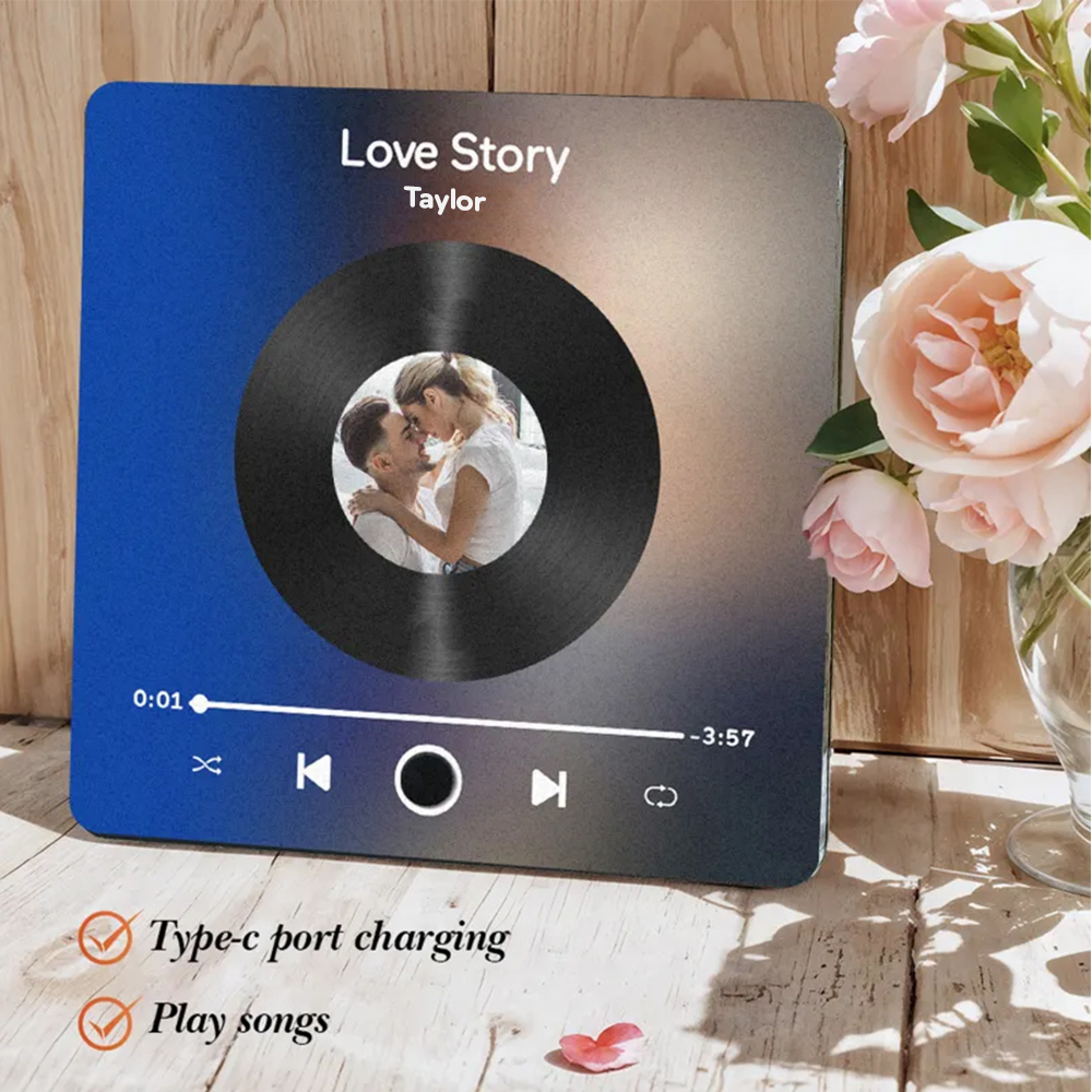 Personalisierter Album-kühlschrankmagnet. Personalisierter Musik-kühlschrankmagnet. Kann Lieder Abspielen Und Die Lautstärke Anpassen