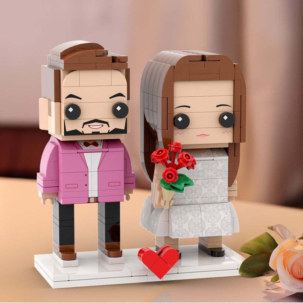 Paar-geschenk, Geschenk Für Verliebte Vögel, Anpassbar, Ganzkörper, 2 Personen, Individuelle Ziegelfiguren, Universelles Ineinandergreifendes Kunststoffspielzeug, Geschenk Zum Erinnern - dephotoblanket