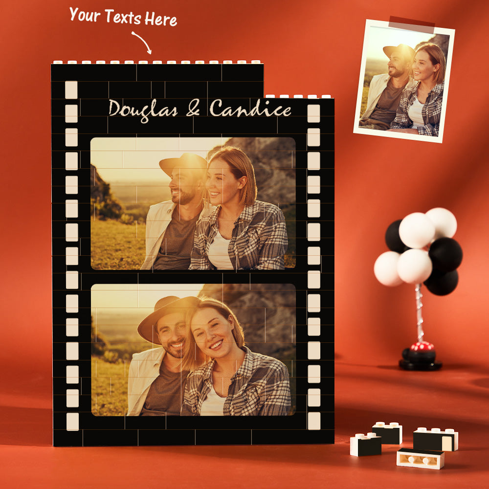 Benutzerdefiniertes Baustein-puzzle-vertikales Gebäude-foto-ziegel-film-art-valentinsgruß-geschenk