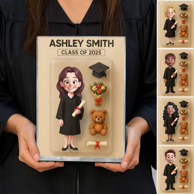 Benutzerdefinierte Figur, Personalisierte Abschlusstafel Aus Acrylblock Für Absolventen, Personalisierter Fotorahmen, Acryldekorationsstil Für Neue Absolventen - dephotoblanket