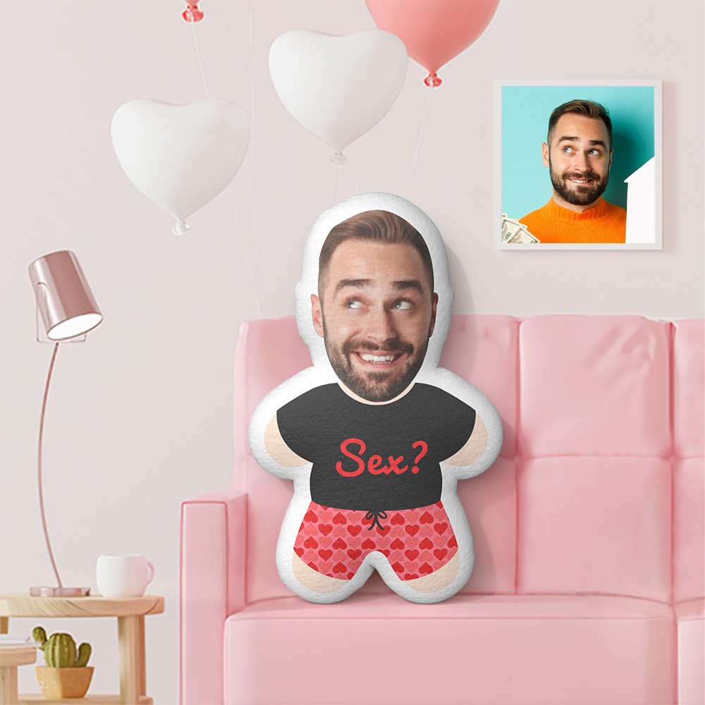 Benutzerdefiniertes Minime-wurfkissen Für Paare, Valentinstagsgeschenk, Gesichtskissen Mit Sehnsüchtigen Augen