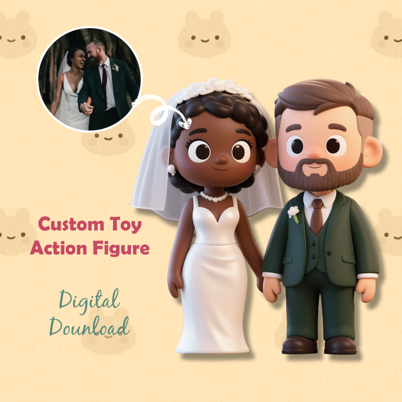 Personalisierte 3D-Actionfigur von Ihrem Foto, personalisierte Spielzeugfigur, individuelle Actionfigur, Geschenke für Sie/Ihn