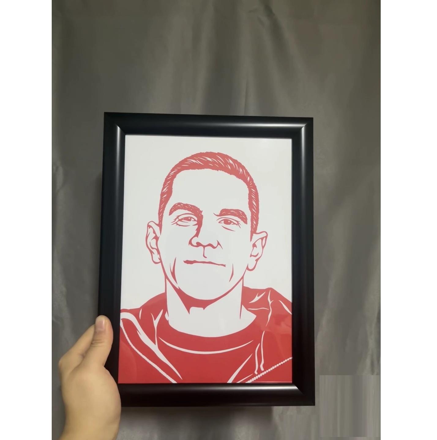 Personalisiertes Porträt Aus Papierschnitten Nach Foto Auf Leinwand – Wandbild Als Geschenk Für Freunde Oder Paare