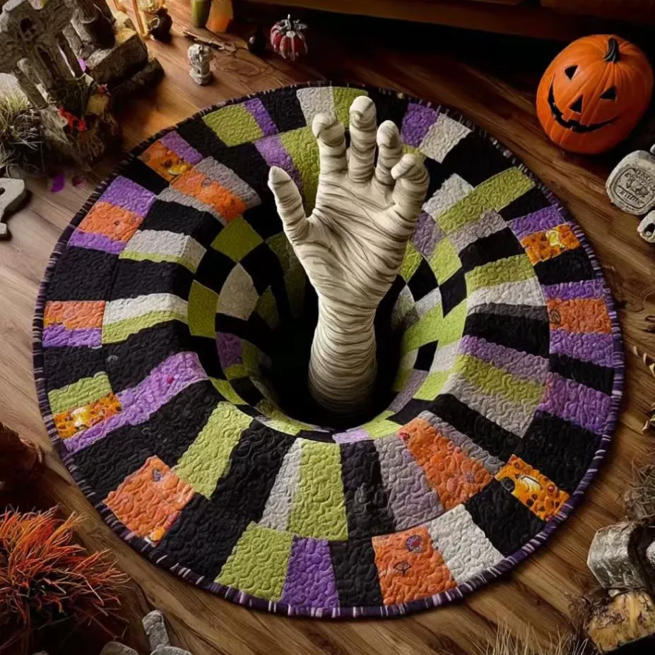 3D-Halloween-Teppich Mit Optischer Täuschung – Gruseliger, Bodenloser, Rutschfester Teppich Für Wohnzimmer, Eingangsbereich Und Urlaubsdekoration - dephotoblanket