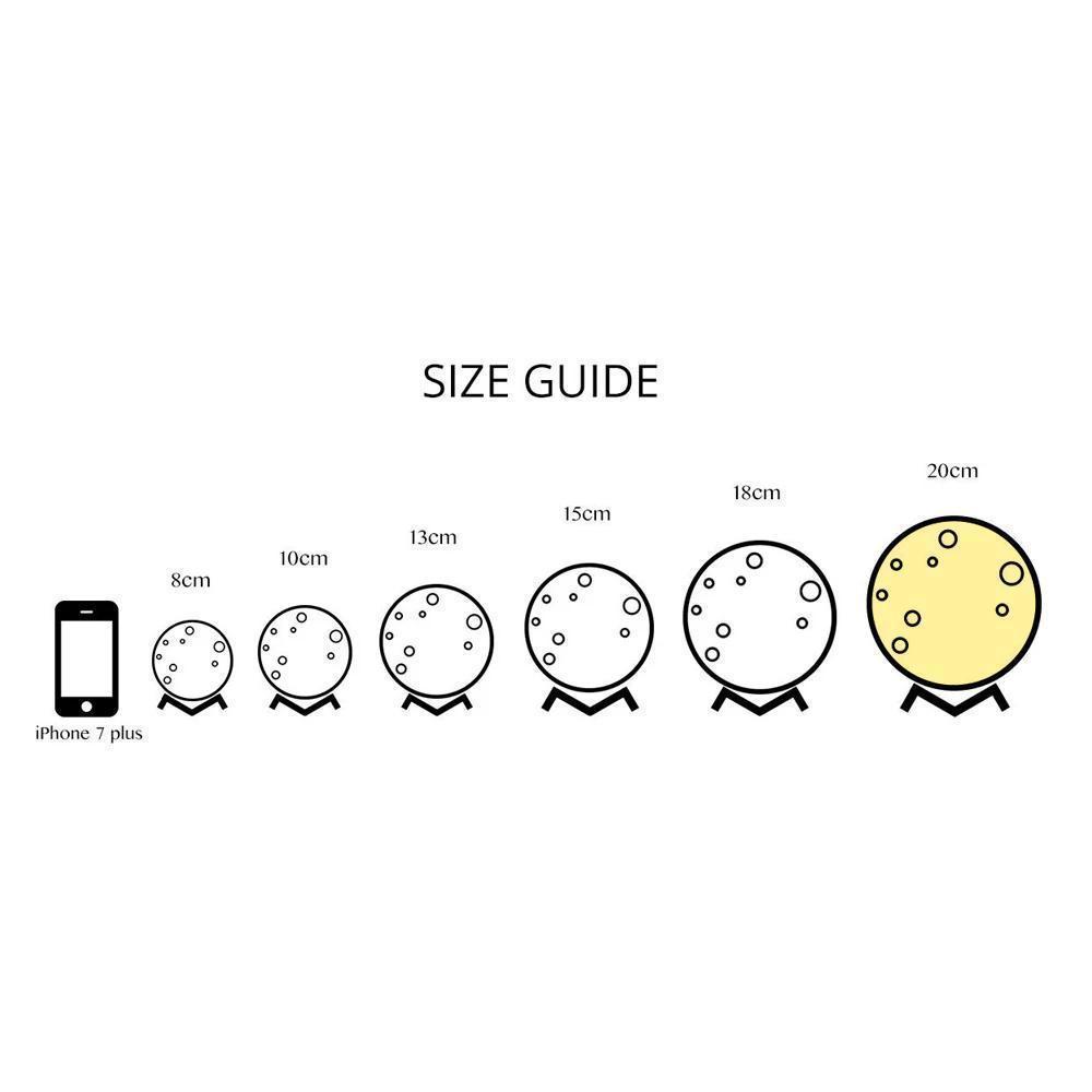Creative Moon Lamp 3D Printing Moon Light Colorful - Remote Control Sixteen Colors (10-20cm) - dephotoblanket