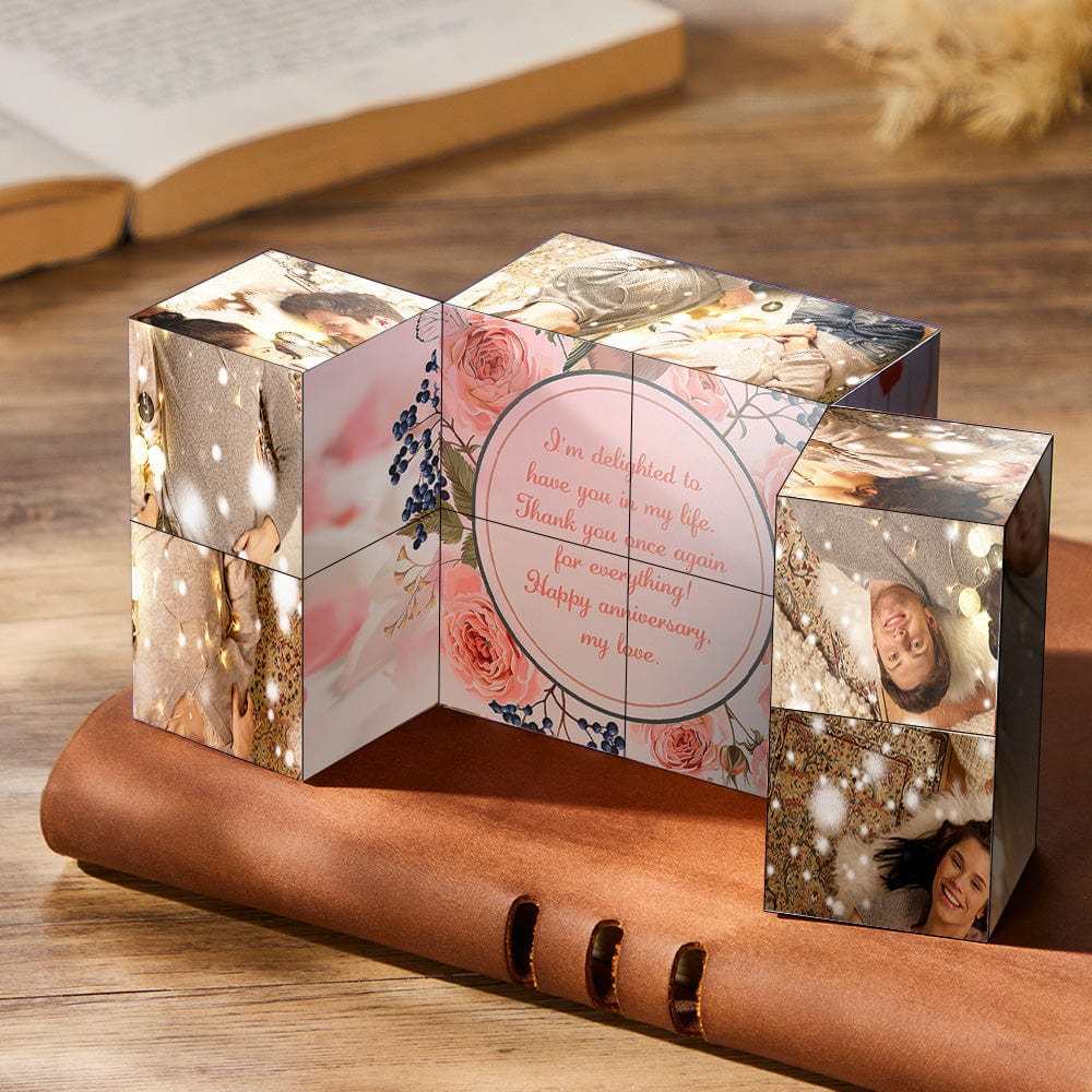 Personalisierter Rubik's Cube Infinity Fotowürfel Als Heimdekoration Für Meinen Mann - dephotoblanket