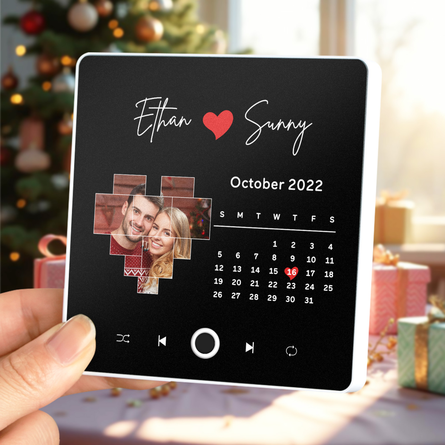 Bunter Rahmen, Personalisierter Album-kühlschrankmagnet, Kann Lieder Abspielen, Individueller Musik-kühlschrankmagnet, Weihnachtsgeschenke, Jahrestagsgeschenke - dephotoblanket