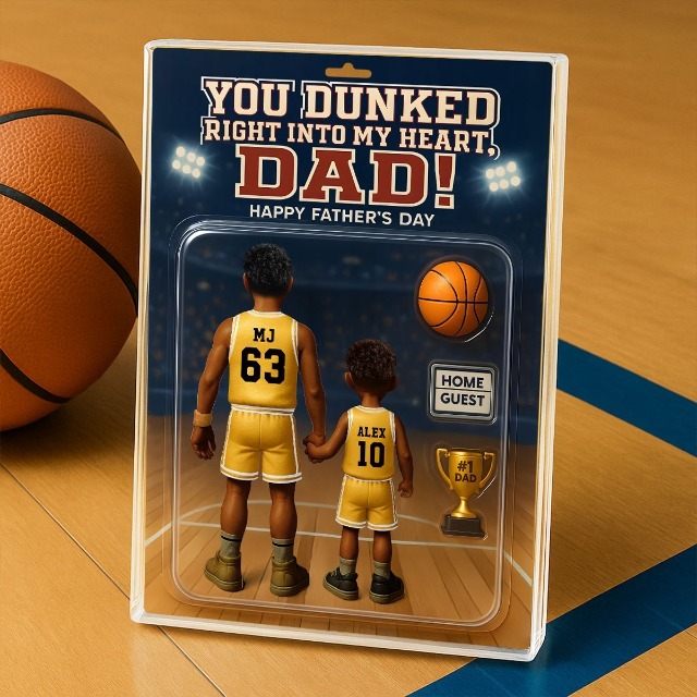 Benutzerdefinierte Figur, Personalisierte Acrylblock-plakette, Vatertagsgeschenk, Basketball-stil Für Papa, Personalisierte Spielzeug-dekor-kunst, Benutzerdefiniertes Foto, Acryl-dekorationsplakette Für Pops - dephotoblanket