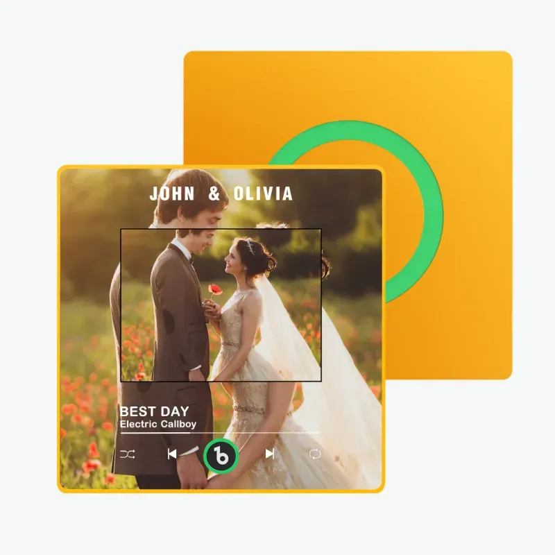 Personalisierter Musik-kühlschrankmagnet, Album-kühlschrankmagnet Mit Buntem Rahmen, Valentinstagsgeschenke - dephotoblanket