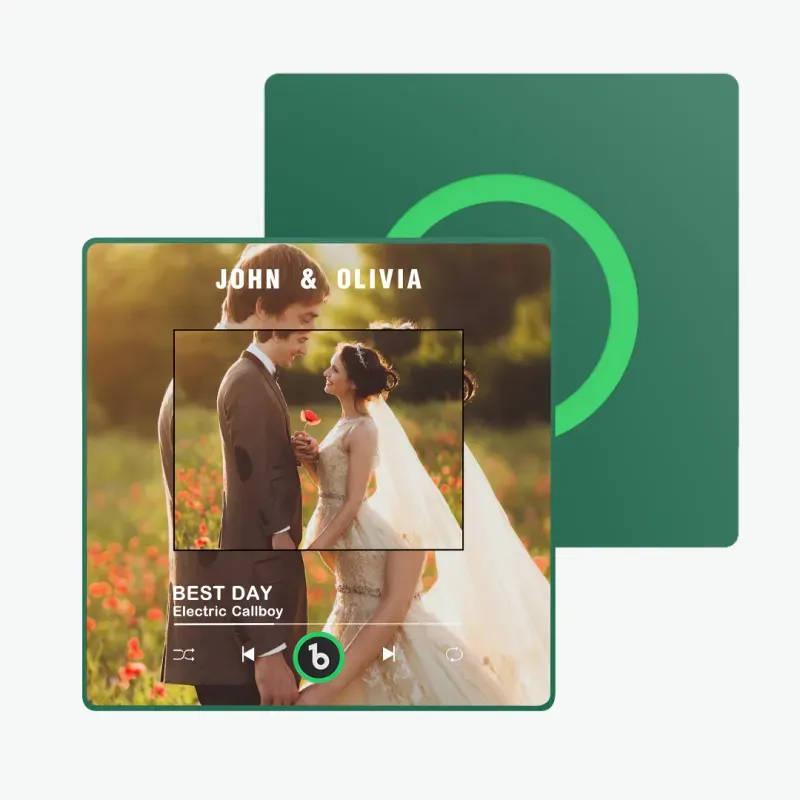 Personalisierter Musik-kühlschrankmagnet, Album-kühlschrankmagnet Mit Buntem Rahmen, Valentinstagsgeschenke - dephotoblanket