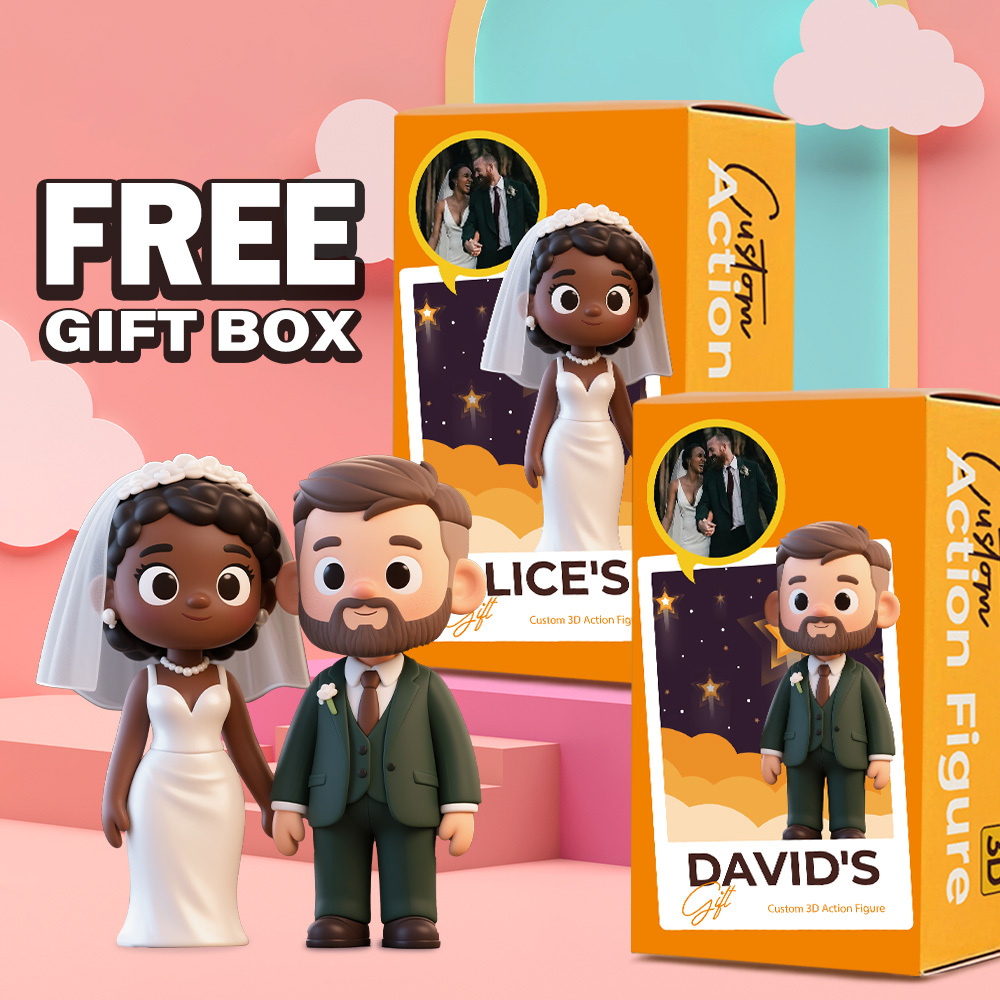 Personalisierte 3D-Actionfigur von Ihrem Foto, personalisierte Spielzeugfigur, individuelle Actionfigur, Geschenke für Sie/Ihn