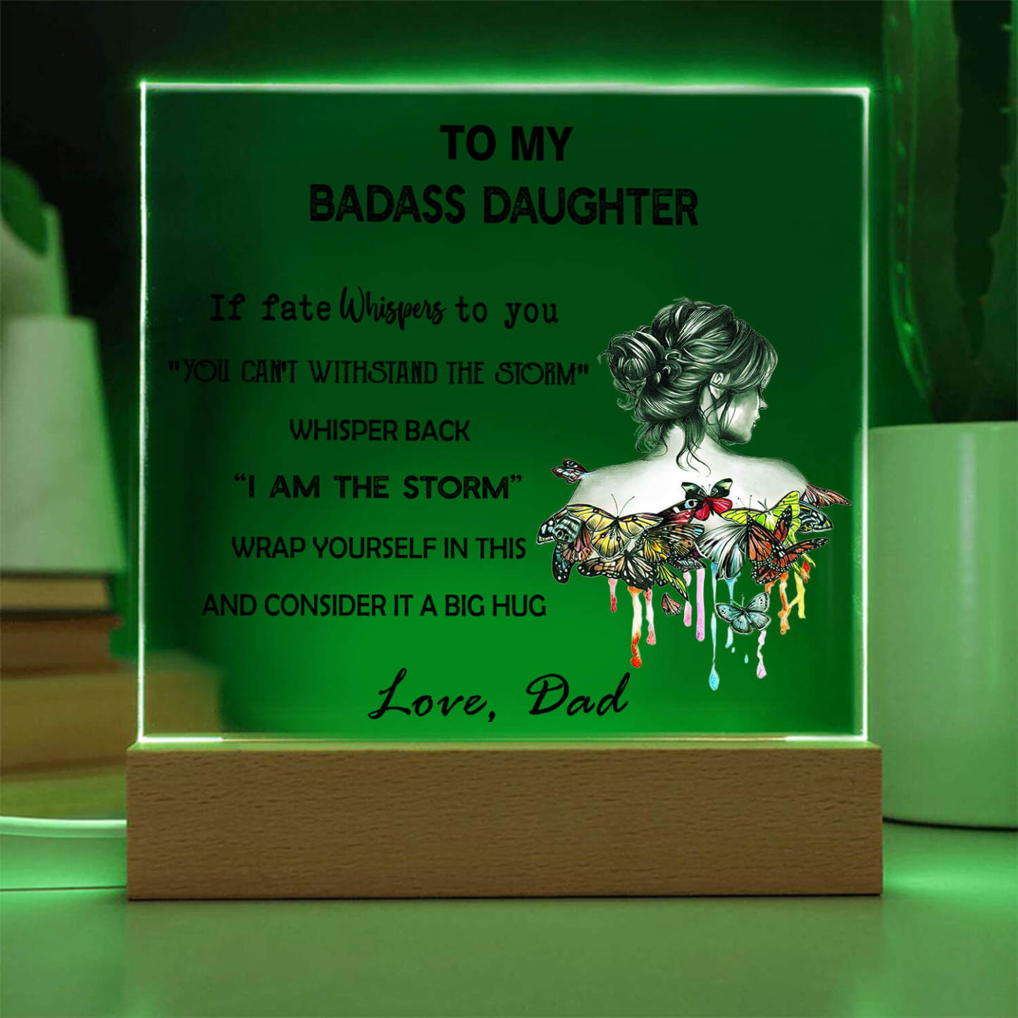An Meine Tochter – Led-acryl-plakette