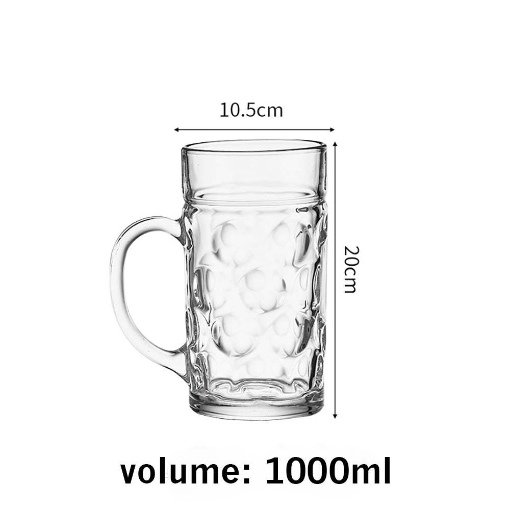 Deutscher Bierkrug Aus Glas Mit Noppen, Bierkrug Für Oktoberfest-getränke - dephotoblanket
