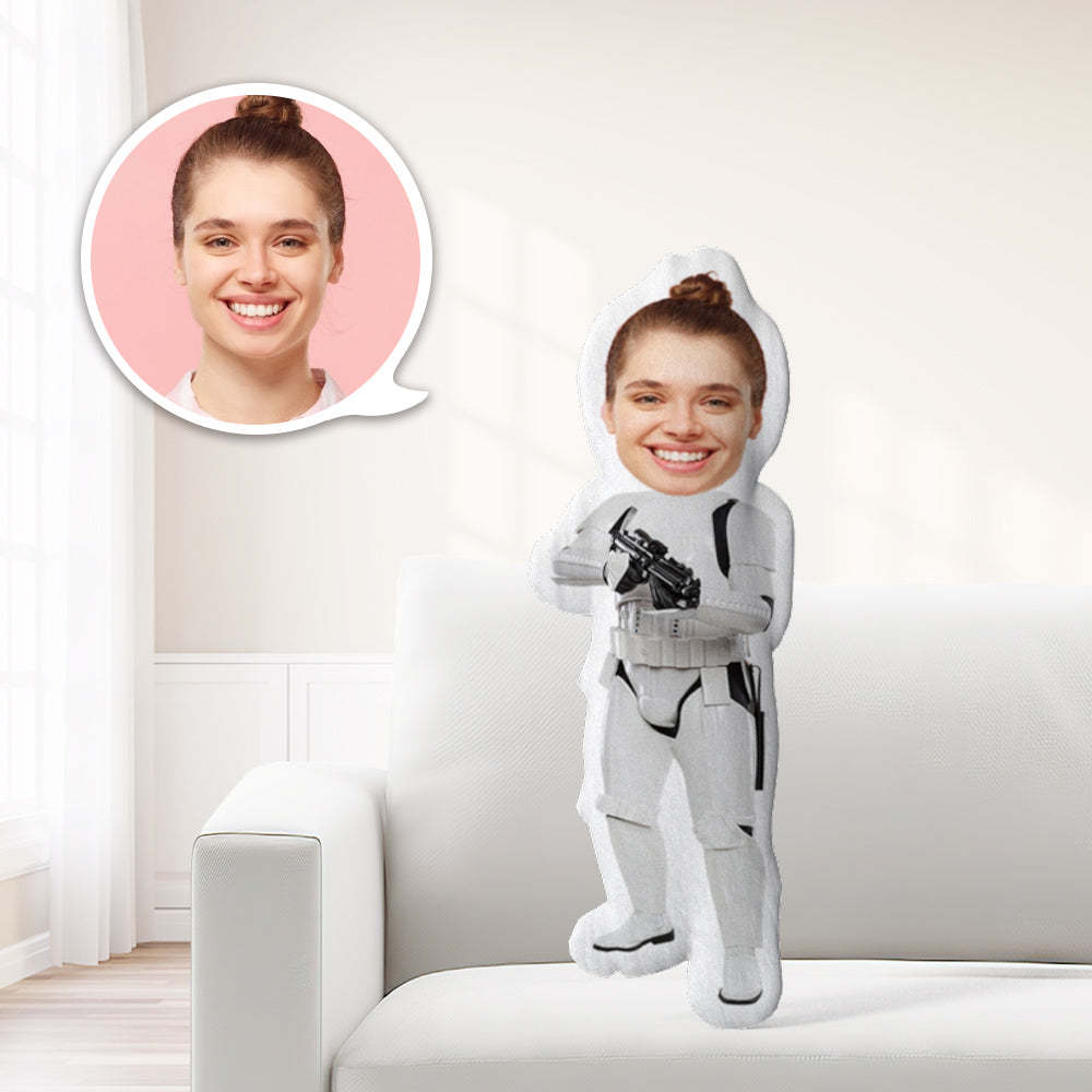 Benutzerdefinierte Imperial Stormtrooper Geschenke Personalisiertes Star Wars Minime Dekokissen - dephotoblanket