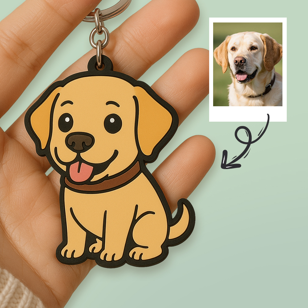 Personalisierter Cartoon-schlüsselanhänger Mit Foto, Taschenanhänger, Personalisiert Mit Ihrem Foto, Einzigartiges Andenkengeschenk Für Kinder