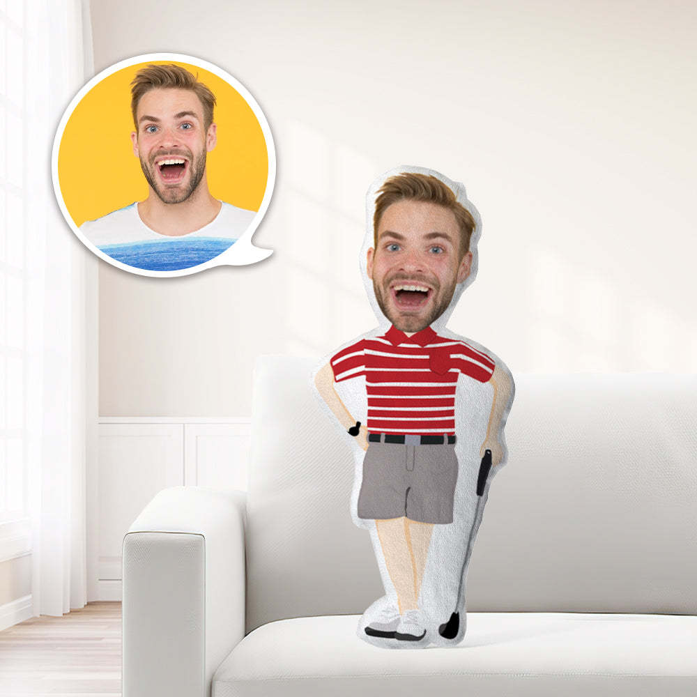 Mein Gesicht Kissen Benutzerdefinierte Kissen Gesicht Körper Kissen Personalisierte Foto Kissen Geschenk Golfspieler Mini Me Kissen