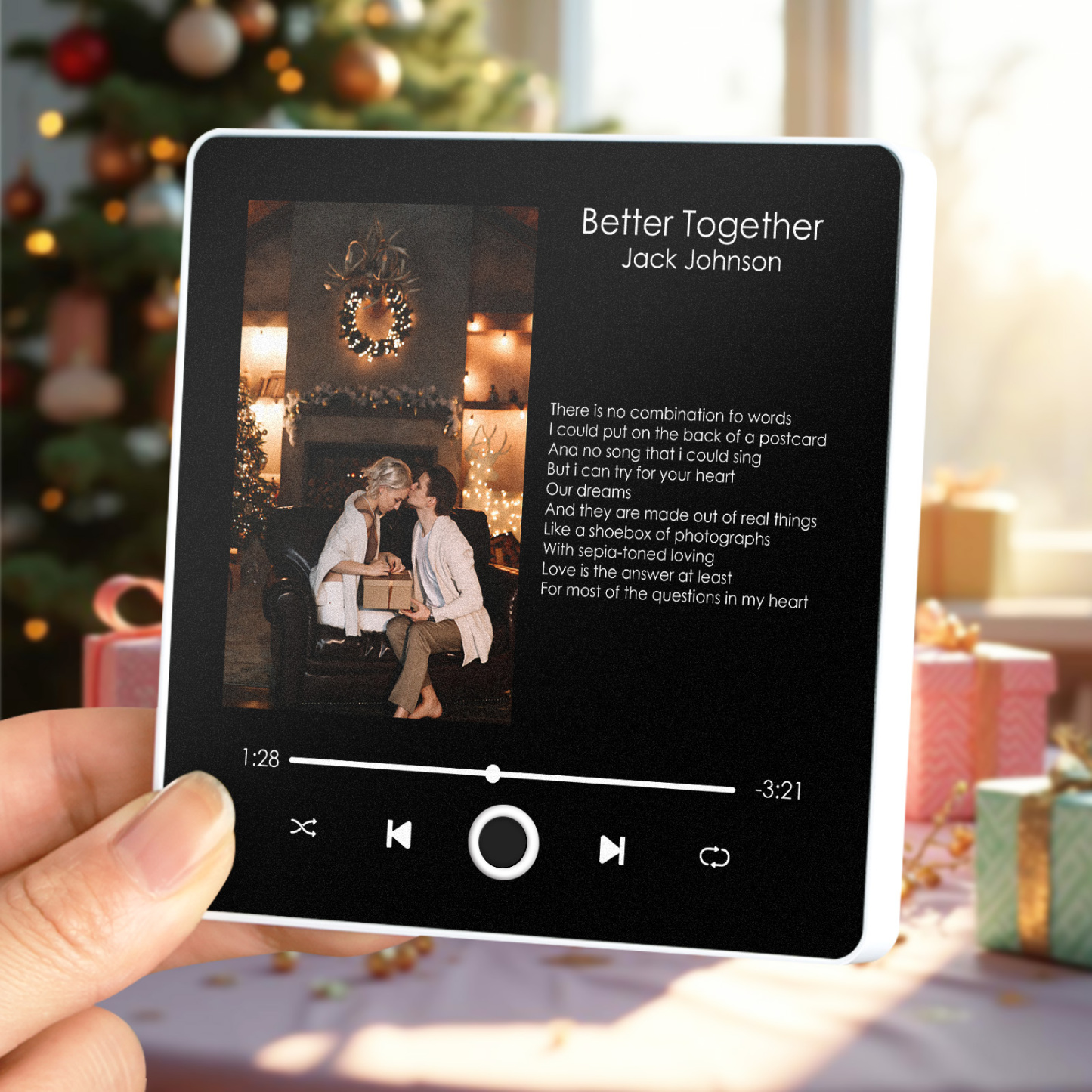 Bunter Rahmen, Personalisierter Album-kühlschrankmagnet, Kann Lieder Abspielen, Individueller Musik-kühlschrankmagnet, Weihnachtsgeschenke, Jahrestagsgeschenke - dephotoblanket