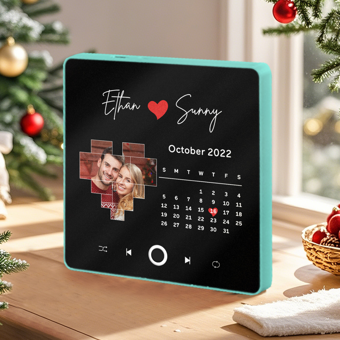 Bunter Rahmen, Personalisierter Album-kühlschrankmagnet, Kann Lieder Abspielen, Individueller Musik-kühlschrankmagnet, Weihnachtsgeschenke, Jahrestagsgeschenke - dephotoblanket