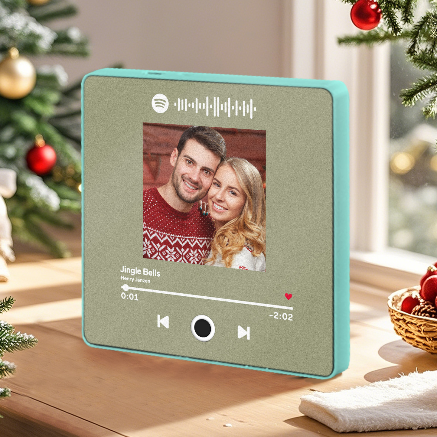 Bunter Rahmen, Personalisierter Album-kühlschrankmagnet, Kann Lieder Abspielen, Individueller Musik-kühlschrankmagnet, Weihnachtsgeschenke, Jahrestagsgeschenke - dephotoblanket