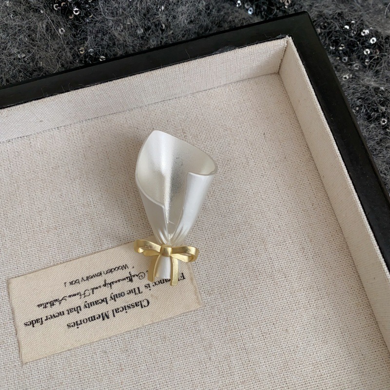 Mini-blumenstrauß-halskette & Brosche Mit Schleifen-design