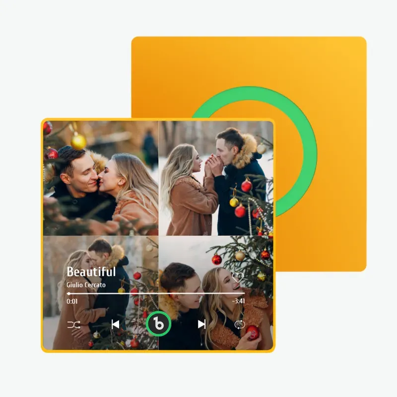 Personalisierter Musik-kühlschrankmagnet, Album-kühlschrankmagnet Mit Buntem Rahmen, Valentinstagsgeschenke - dephotoblanket
