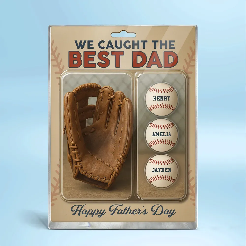 Personalisierte Acryl-blocktafel „wir Haben Den Besten Papa Und Opa Gefangen“ Mit Baseball- Und Handschuhfiguren - dephotoblanket