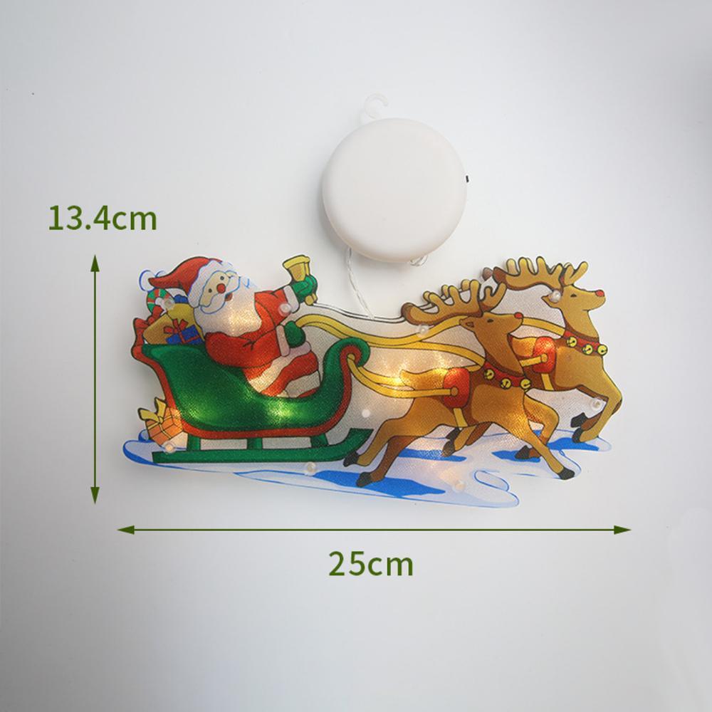 Weihnachten Dekor Licht Santa Claus Led Saugnapf Fenster Hängen Lichter Atmosphäre Szene Dekor Festliche Dekorative Licht - dephotoblanket