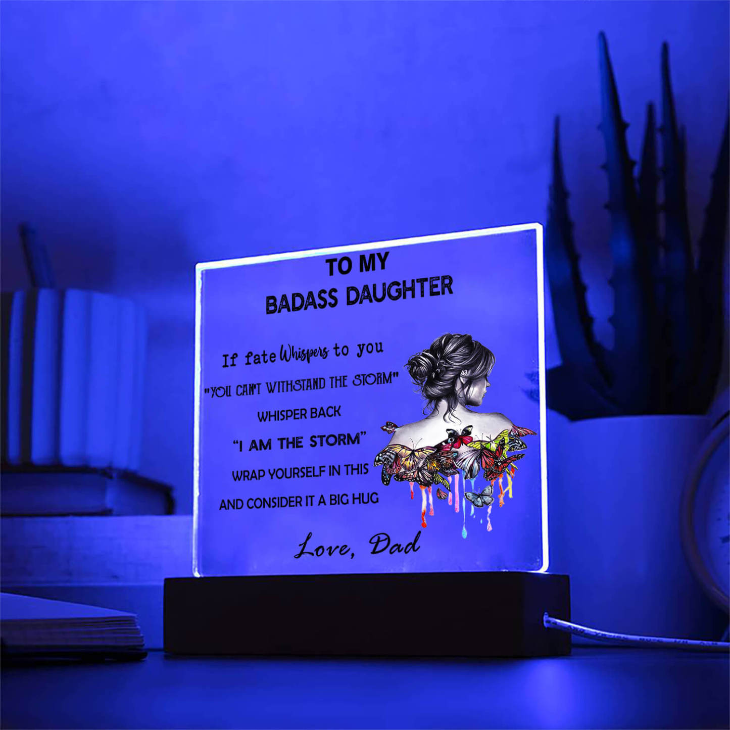 An Meine Tochter – Led-acryl-plakette