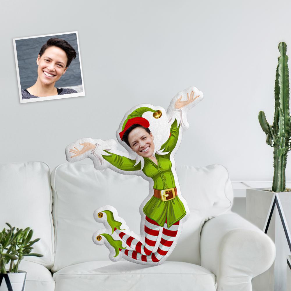 Benutzerdefiniertes Santa Minime Dekokissen Einzigartiges und Personalisiertes glückliches Porträt-Foto-Santa Dekokissen Ein wirklich bedeutungsvolles Geschenk, das Ihren Tag erhellen kann