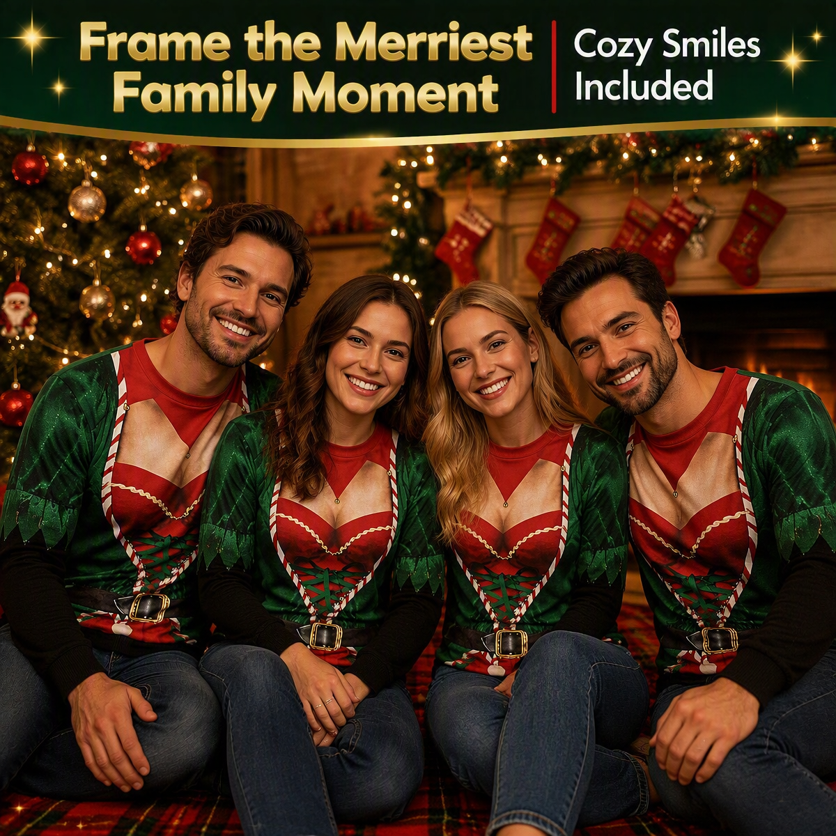 Lustiger Weihnachtspullover Mit Lippenmuster – Festlicher, Hässlicher Weihnachtspullover Für Männer Und Frauen - dephotoblanket