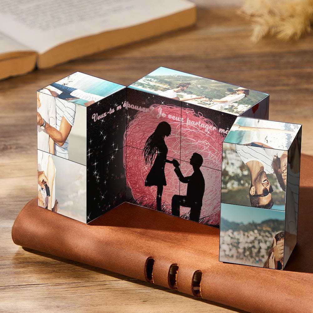 Benutzerdefinierter Zauberwürfel Unendlichkeit Fotowürfel Heimdekoration Heiratsgeschenke Vorschlagen - dephotoblanket