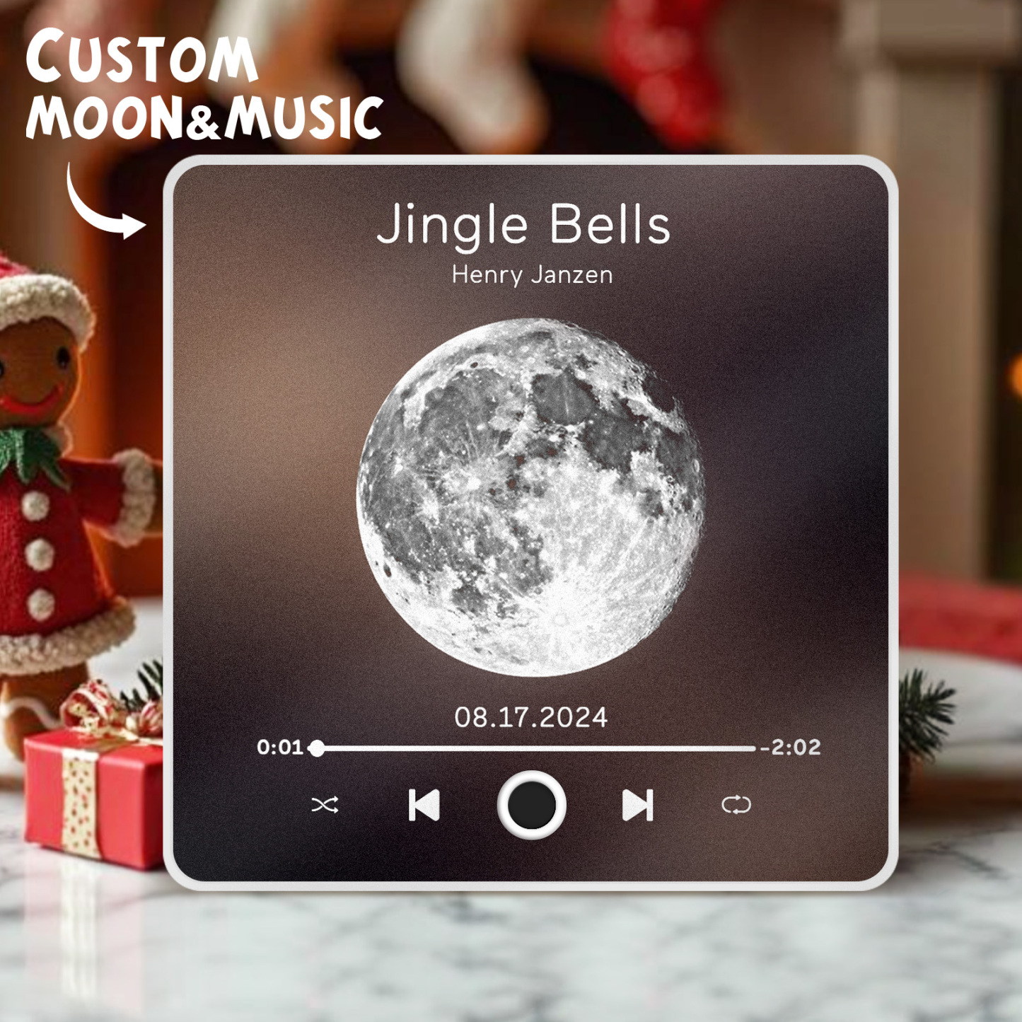 Personalisierter Album-kühlschrankmagnet, Personalisierter Musik-kühlschrankmagnet, Kann Lieder Abspielen, Weihnachtsgeschenk - dephotoblanket