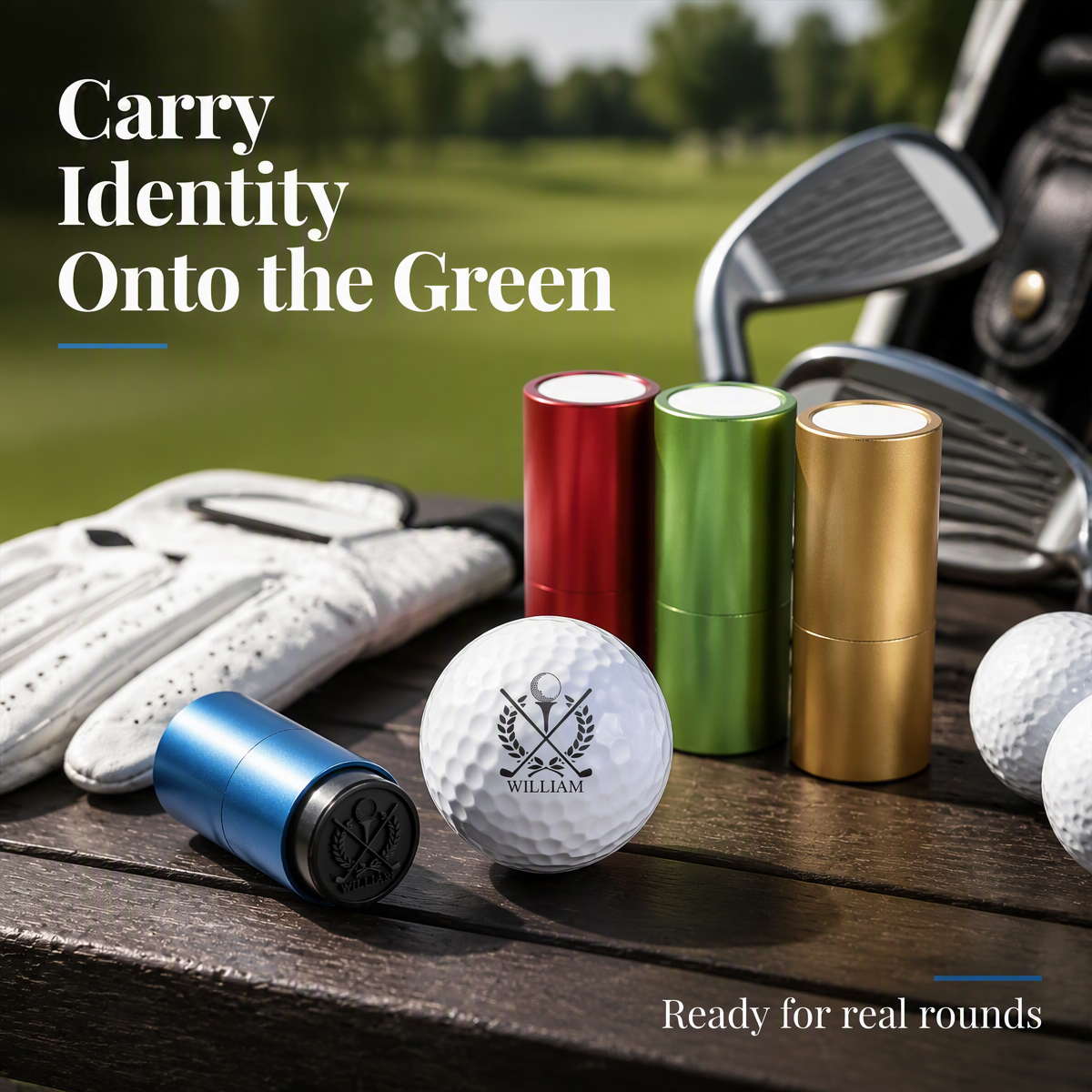 Benutzerdefinierter Golfball-Stempel, Personalisierter, Schnell Trocknender, Wasserdichter Golfball-Marker, Einzigartiger Namens- Und Logo-Stempel, Ideales Golf-Geschenk Für Männer Und Begeisterte Golfer - dephotoblanket