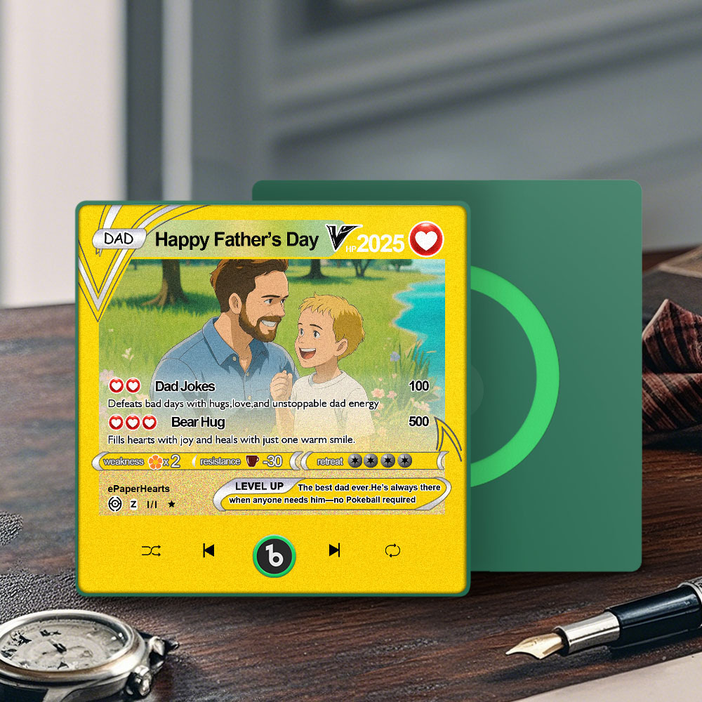 Kühlschrankmagnet Mit Foto Und Musik, Pokemon-karten-stil, Fridgebeats, Personalisierter Songmagnet, Vatertagsgeschenk Für Papa - dephotoblanket