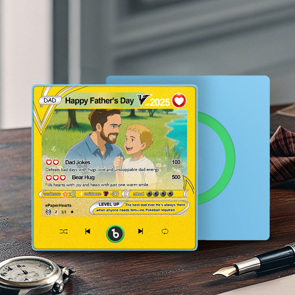 Kühlschrankmagnet Mit Foto Und Musik, Pokemon-karten-stil, Fridgebeats, Personalisierter Songmagnet, Vatertagsgeschenk Für Papa - dephotoblanket