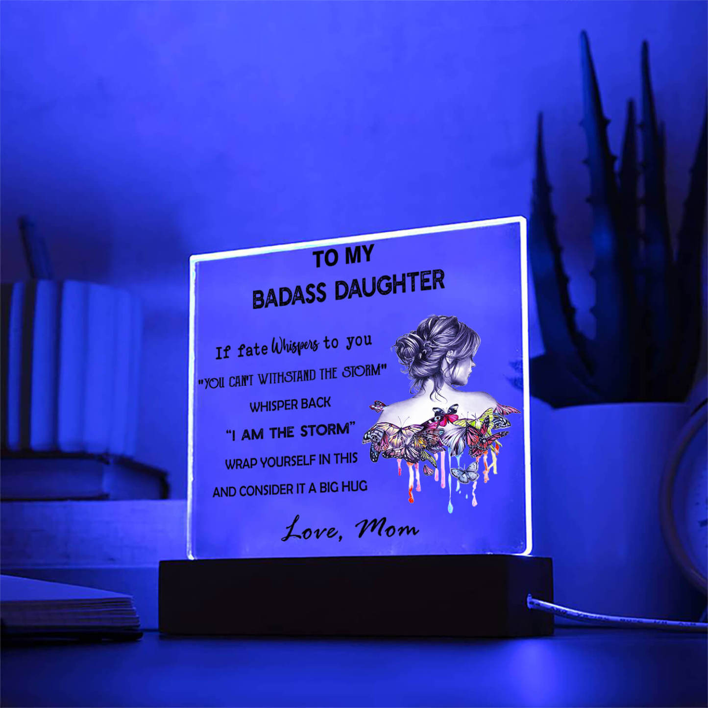 An Meine Tochter – Led-acryl-plakette