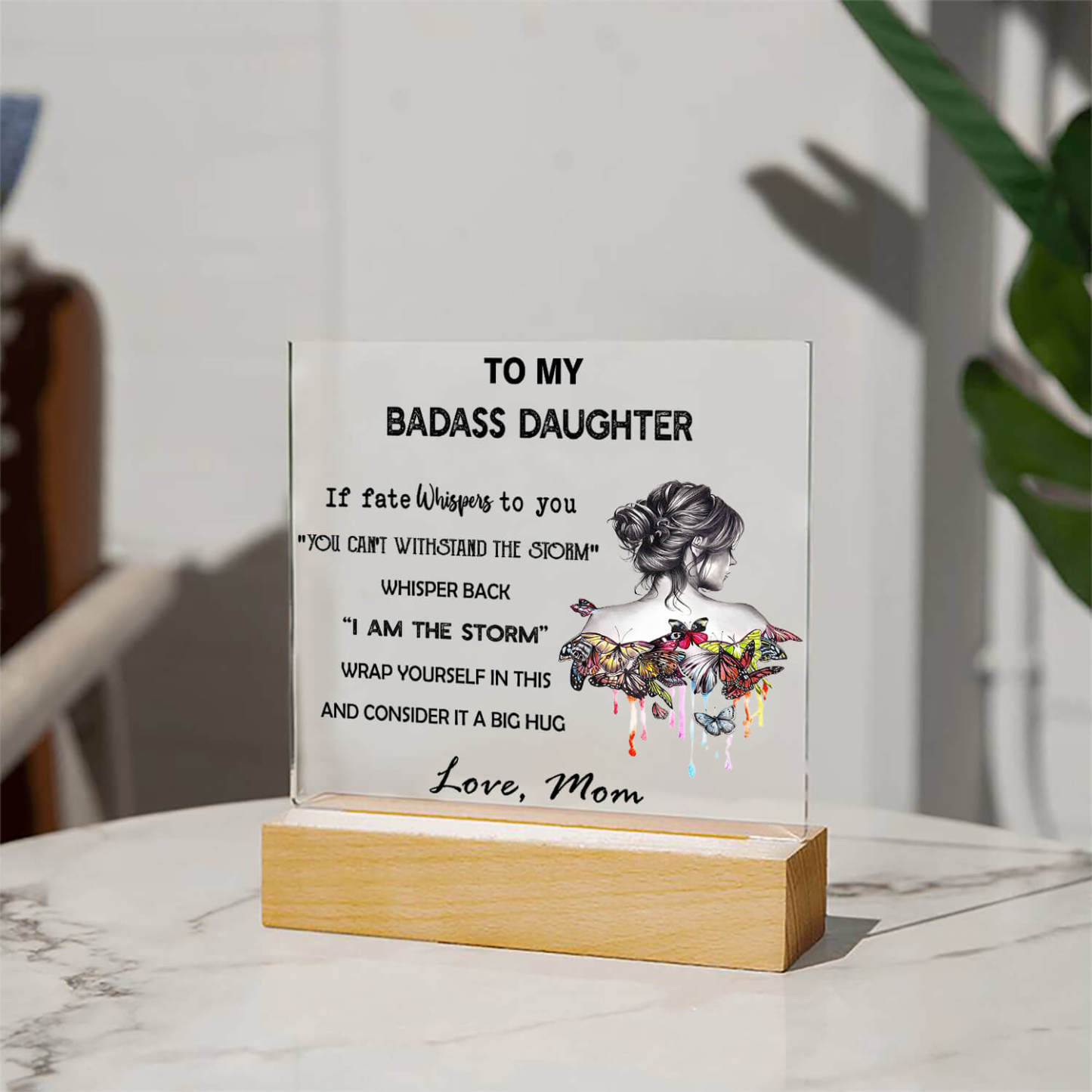 An Meine Tochter – Led-acryl-plakette