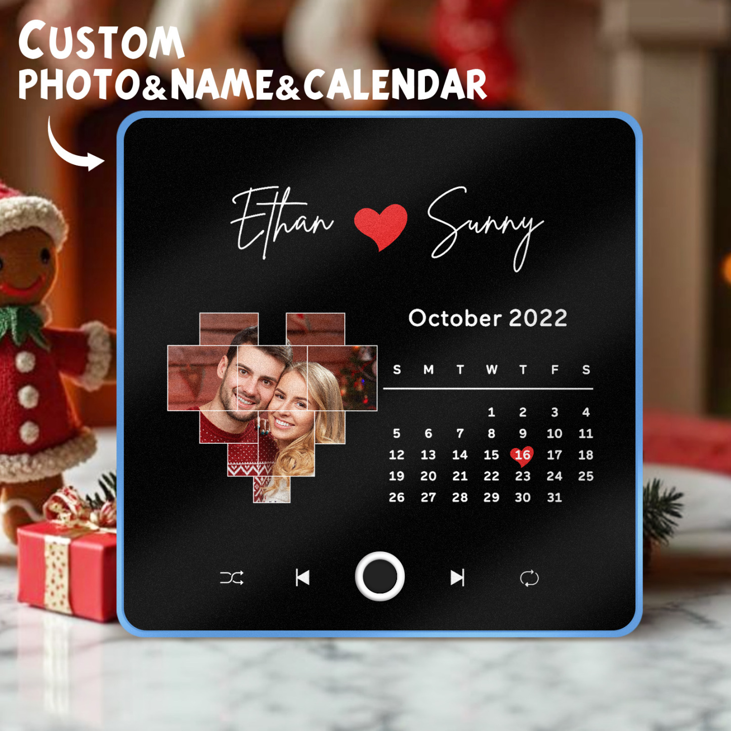 Bunter Rahmen, Personalisierter Album-kühlschrankmagnet, Kann Lieder Abspielen, Individueller Musik-kühlschrankmagnet, Weihnachtsgeschenke, Jahrestagsgeschenke - dephotoblanket