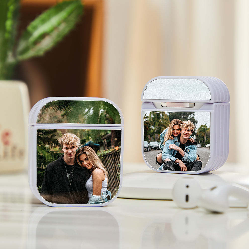 Personalisierte Foto-kopfhörer-hülle Airpods 1/2 Pro Kopfhörer-hülle Individuelles Bild-geschenk Für Sie/ihn - dephotoblanket