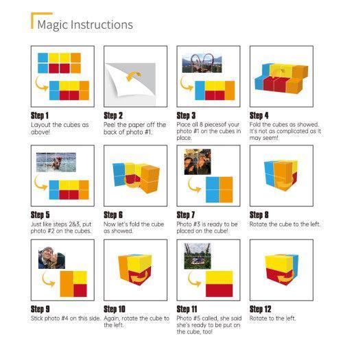 Personalisierter Infinity-fotowürfel, Zusammenklappbarer Paar-fotowürfel - dephotoblanket