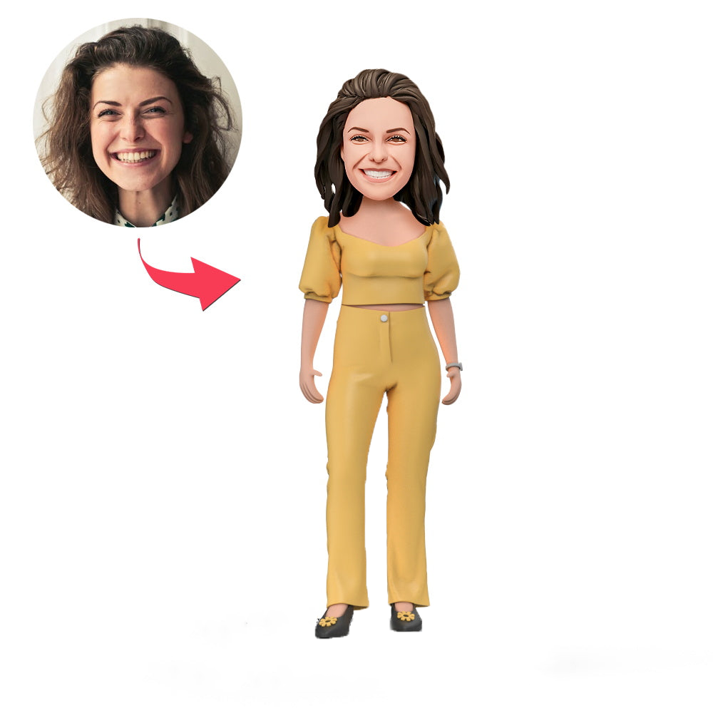 Personalisierte Fotopuppe Drehbarer Mini Me Puppen Schlüsselanhänger, Lustiger Taschenanhänger - dephotoblanket