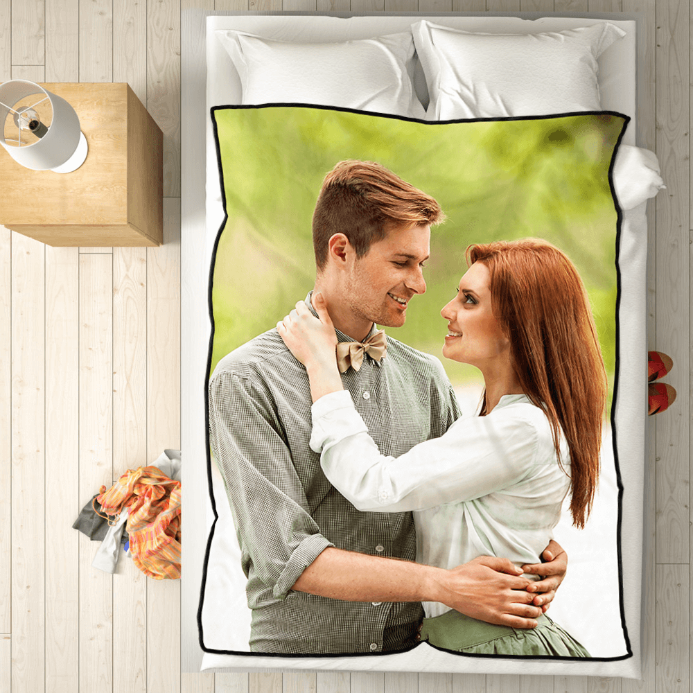 Personalisierte Foto Decke 150x200 Kuscheldecke Mit Bild Bedrucken Lassen Kuscheldecke Für Paare