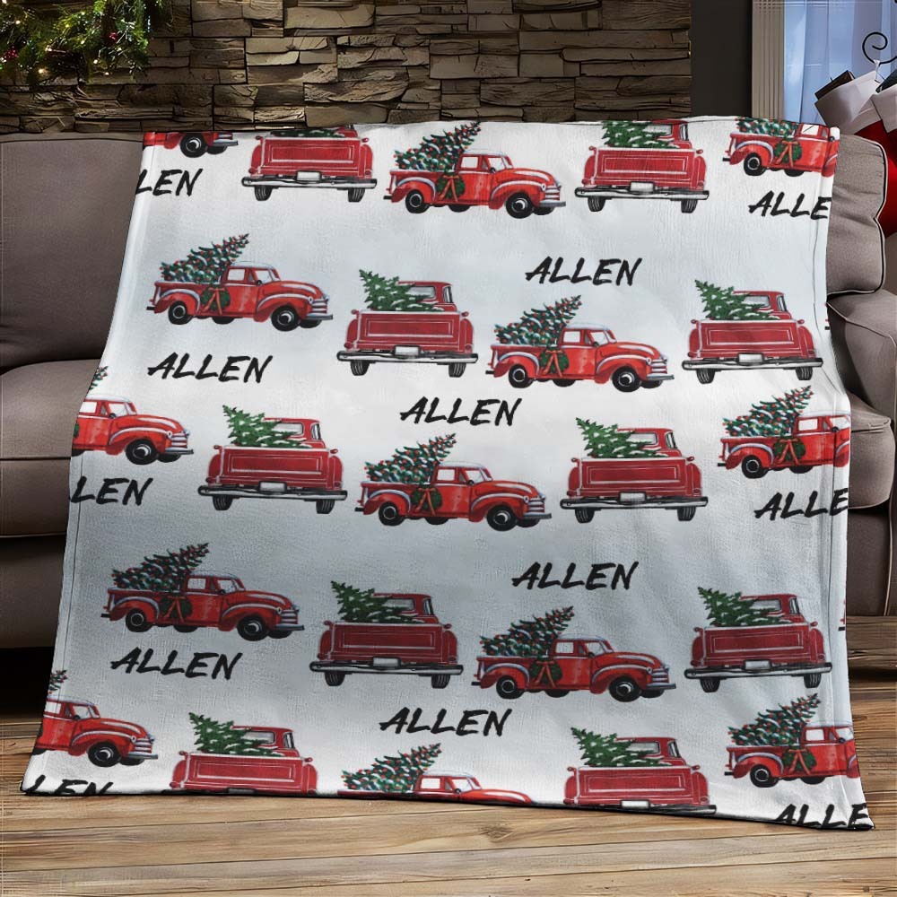 Benutzerdefinierte Text Santa Gifts Auto Weihnachtsdecke Einzigartiges Geschenk Für Kinder - dephotoblanket