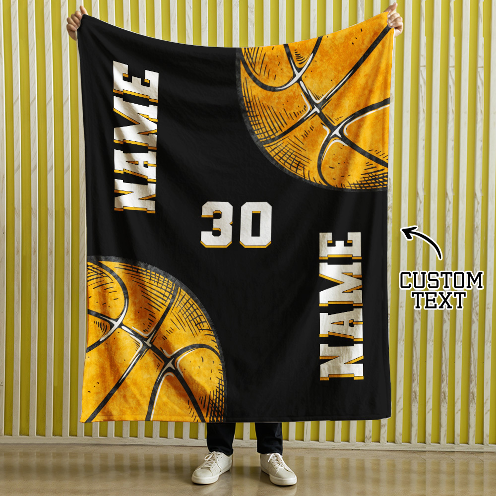 Basketballdecke, Personalisierte Decken Und Überwürfe, Basketball-skizzen-design-geschenke, Jungen-basketball-geschenke, Geschenke Für Jungen, Sohn Oder Team - dephotoblanket
